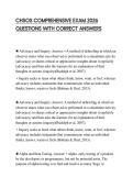 CHSOS COMPREHENSIVE EXAM 2026 QUESTIONS WITH CORRECT ANSWERS