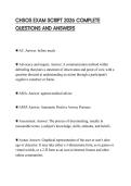 CHSOS EXAM SCRIPT 2026 COMPLETE QUESTIONS AND ANSWERS