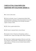 CHSOS ACTUAL EXAM PAPER 2026 QUESTIONS WITH SOLUTIONS GRADED A&plus;