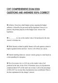 CHT COMPREHENSIVE EXAM 2026 QUESTIONS AND ANSWERS 100&percnt; CORRECT