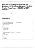 Texas cosmetology written exam practice Questions with 100- Correct Answers &lowbar; Verified &lowbar; Updated &lpar;Actual Exam&rpar; 2025&lowbar;2026 LATEST VERSION
