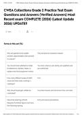 CWEA Collections Grade 2 Practice Test Exam Questions and Answers &lpar;Verified Answers&rpar; Most Recent exam COMPLETE &lpar;2026&rpar; &lpar;Latest Update 2026&rpar; UPDATE&excl;&excl;