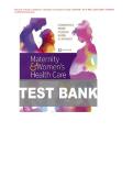 Test Bank For Maternity and Women&rsquo;s Health Care 12th Edition by Deitra Leonard Lowdermilk&comma; Shannon E&period; Perry&comma; Mary Catherine Cashion&comma; Kathryn Rhodes Alden & Ellen Olshansky ISBN 9780323556293 Chapters&lpar;1 to 37&rpar;