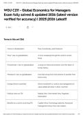 WGU C211 - Global Economics for Managers Exam fully solved & updated 2026 &lpar;latest version verified for accuracy&rpar; &vert; 20252026 Latest&excl;&excl;