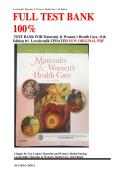 Test Bank For Maternity and Women&rsquo;s Health Care 11th Edition by Deitra Leonard Lowdermilk&comma; Shannon E&period; Perry&comma; Mary Catherine Cashion & Kathryn Rhodes Alden ISBN 9780323169189 Chapters&lpar;1 to 37&rpar;