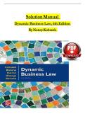 Test bank for dynamic business law 6th edition By Nancy Kubasek