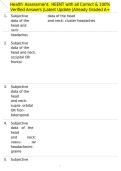 Health Assessment&colon; HEENT with all Correct & 100&percnt; Verified Answers &vert;Latest Update &vert;Already Graded A&plus;