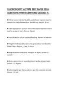 FLUOROSCOPY ACTUAL TEST PAPER 2026 QUESTIONS WITH SOLUTIONS GRADED A&plus;
