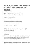 FLUOROSCOPY CERTIFICATION EVALUATION SET 2026 COMPLETE QUESTIONS AND ANSWERS