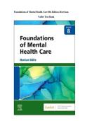 Foundations of Mental Health Care 8th Edition Morrison-Valfre Test Bank &ndash; Complete Questions & Answers