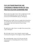 FLVS 2&period;08 TRANSFORMATIONS AND CONGRUENCE PREMIUM REVIEW SET 2026 PRACTICE SOLUTION GUARANTEED PASS