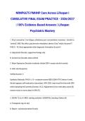 NRNP6675 PMHNP Care Across Lifespan I CUMULATIVE FINAL EXAM PRACTICE - 2026&sol;2027 &vert; 80 Questions &vert; 100&percnt; Evidence-Based Answers &vert; Lifespan Psychiatric Mastery