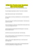 STNA Ohio Practice tests Questions with Correct Answers