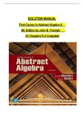 Solution Manual for First Course in Abstract Algebra A&comma; 8th Edition by John B&period; Fraleigh&comma; Verified Chapters 1 - 56&comma; Complete Newest Version
