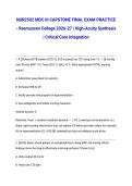 NUR2502 MDC III CAPSTONE FINAL EXAM PRACTICE - Rasmussen College 2026-27 &vert; High-Acuity Synthesis &vert; Critical Care Integration