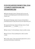 ECON 1002 MICROECONOMICS FINAL EXAM 3 COMPLETE QUESTION BANK AND EXPLANATIONS 2026
