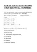ECON 1002 MICROECONOMICS FINAL EXAM 3 STUDY GUIDE WITH FULL SOLUTIONS 2026