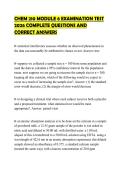 CHEM 210 MODULE 6 EXAMINATION TEST 2026 COMPLETE QUESTIONS AND CORRECT ANSWERS