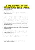 boiler test EXAM QUESTIONS WITH CORRECT ANSWERS RATED A&plus;&period;