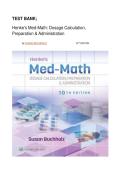 Henke's Med-Math 9th Edition Test Bank &ndash; Dosage Calculation&comma; Preparation & Administration