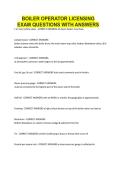 BOILER OPERATOR LICENSING EXAM QUESTIONS WITH ANSWERS
