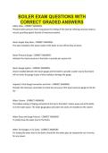 BOILER EXAM QUESTIONS WITH CORRECT GRADED ANSWERS