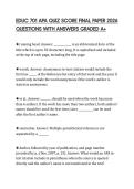EDUC 701 APA QUIZ SCORE FINAL PAPER 2026 QUESTIONS WITH ANSWERS GRADED A&plus;