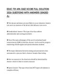 EDUC 701 APA QUIZ SCORE FULL SOLUTION 2026 QUESTIONS WITH ANSWERS GRADED A&plus;