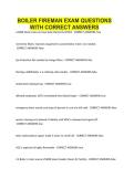 BOILER FIREMAN EXAM QUESTIONS WITH CORRECT ANSWERS