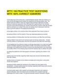 MTTC 106 PRACTICE TEST QUESTIONS WITH 100&percnt; CORRECT ANSWERS 