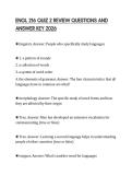 ENGL 216 QUIZ 2 REVIEW QUESTIONS AND ANSWER KEY 2026