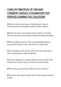 CHEM 219 PRINCIPLES OF ORGANIC CHEMISTRY MODULE 2 EXAMINATION TEST PORTAGE LEARNING FULL SOLUTIONS