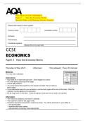 2025 AQA GCSE ECONOMICS  Paper 2  How the Economy Works   Question Paper with Marking Scheme Attached