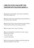 CHEM 1315 ACTUAL EXAM SCRIPT 2026 QUESTIONS WITH SOLUTIONS GRADED A&plus;