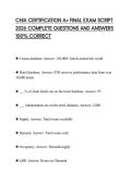 CHIA CERTIFICATION A&plus; FINAL EXAM SCRIPT 2026 COMPLETE QUESTIONS AND ANSWERS 100&percnt; CORRECT
