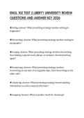 ENGL 102 TEST 2 LIBERTY UNIVERSITY REVIEW QUESTIONS AND ANSWER KEY 2026