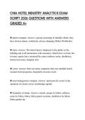 CHIA HOTEL INDUSTRY ANALYTICS EXAM SCRIPT 2026 QUESTIONS WITH ANSWERS GRADED A&plus;