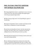 ENGL 216 EXAM 3 PRACTICE QUESTIONS WITH DETAILED SOLUTIONS 2026