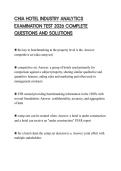 CHIA HOTEL INDUSTRY ANALYTICS EXAMINATION TEST 2026 COMPLETE QUESTIONS AND SOLUTIONS