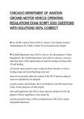 CHICAGO DEPARTMENT OF AVIATION GROUND MOTOR VEHICLE OPERATING REGULATIONS EXAM SCRIPT 2026 QUESTIONS WITH SOLUTIONS 100&percnt; CORRECT