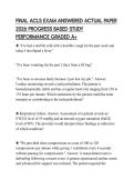 FINAL ACLS EXAM ANSWERED ACTUAL PAPER 2026 PROGRESS BASED STUDY PERFORMANCE GRADED A&plus;