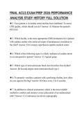 FINAL ACLS EXAM PREP 2026 PERFORMANCE ANALYSIS STUDY HISTORY FULL SOLUTION