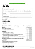 AQA A-Level BIOLOGY Paper 2 QP and MS June 2025