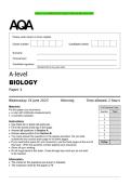 AQA A-Level BIOLOGY Paper 3 QP and MS June 2025