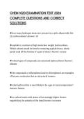CHEM 1020 EXAMINATION TEST 2026 COMPLETE QUESTIONS AND CORRECT SOLUTIONS