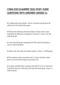 CHEM 1020 EXAMPREP 2026 STUDY GUIDE QUESTIONS WITH ANSWERS GRADED A&plus;