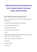 NUR2459 Mental & Behavioral Health Nursing Exam 2 Complete Quiz Bank &vert; Rasmussen College &vert; 2026&sol;2027 Verified