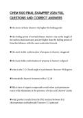CHEM 1020 FINAL EXAMPREP 2026 FULL QUESTIONS AND CORRECT ANSWERS