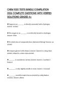 CHEM 1020 TESTS BUNDLE COMPILATION 2026 COMPLETE QUESTIONS WITH VERIFIED SOLUTIONS GRADED A&plus;