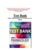 Test Bank for Lehne&rsquo;s Pharmacology for Nursing Care 11th Edition &ndash; Jacqueline Rosenjack Burchum & Laura D&period; Rosenthal &vert; Latest Update 2026 &vert; Graded A&plus; &vert; Exam Prep